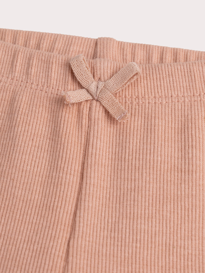 Conjunto rosa de gaze de algodón para bebé niña