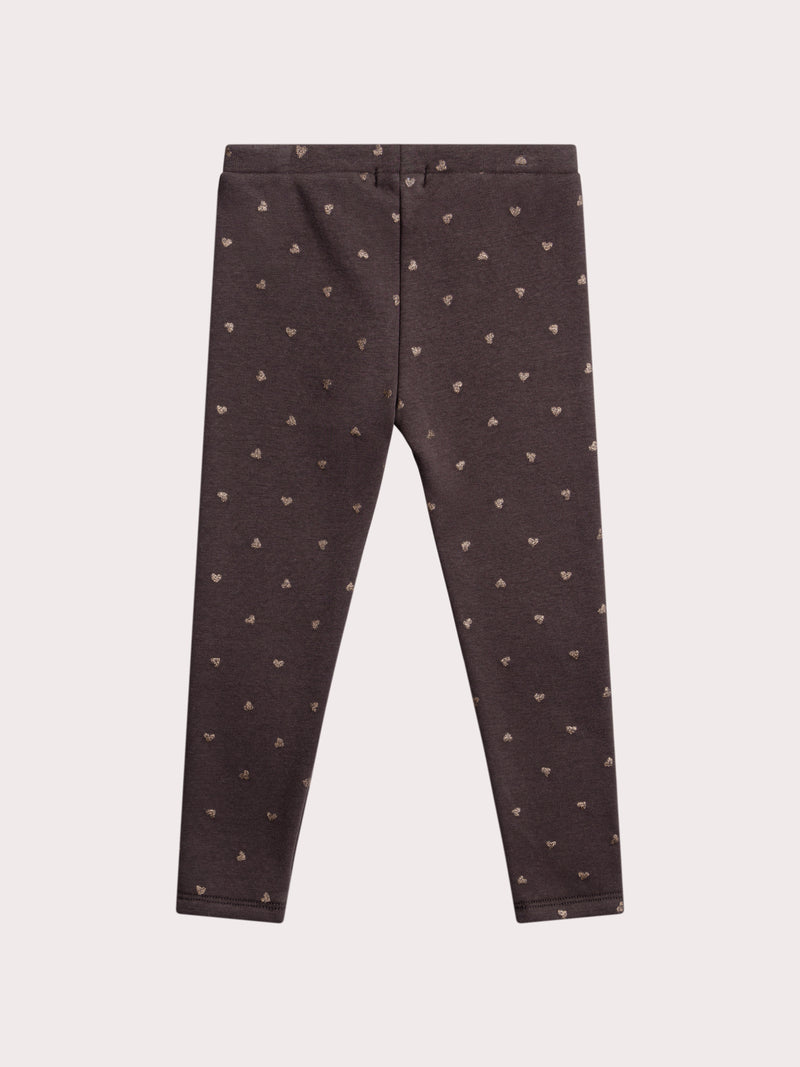 Legging con Impreso de Corazón y Brillantina