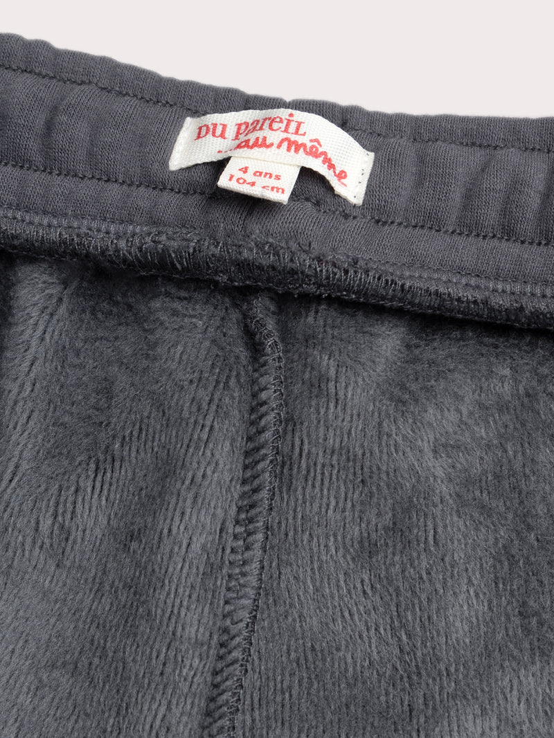 Pantalones de pijama gris forrados cálidos