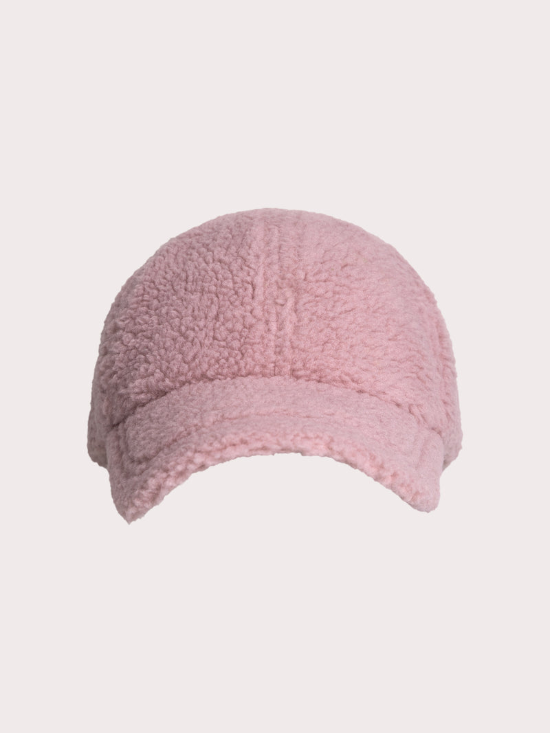 Gorra rosa con efecto oveja para niñas