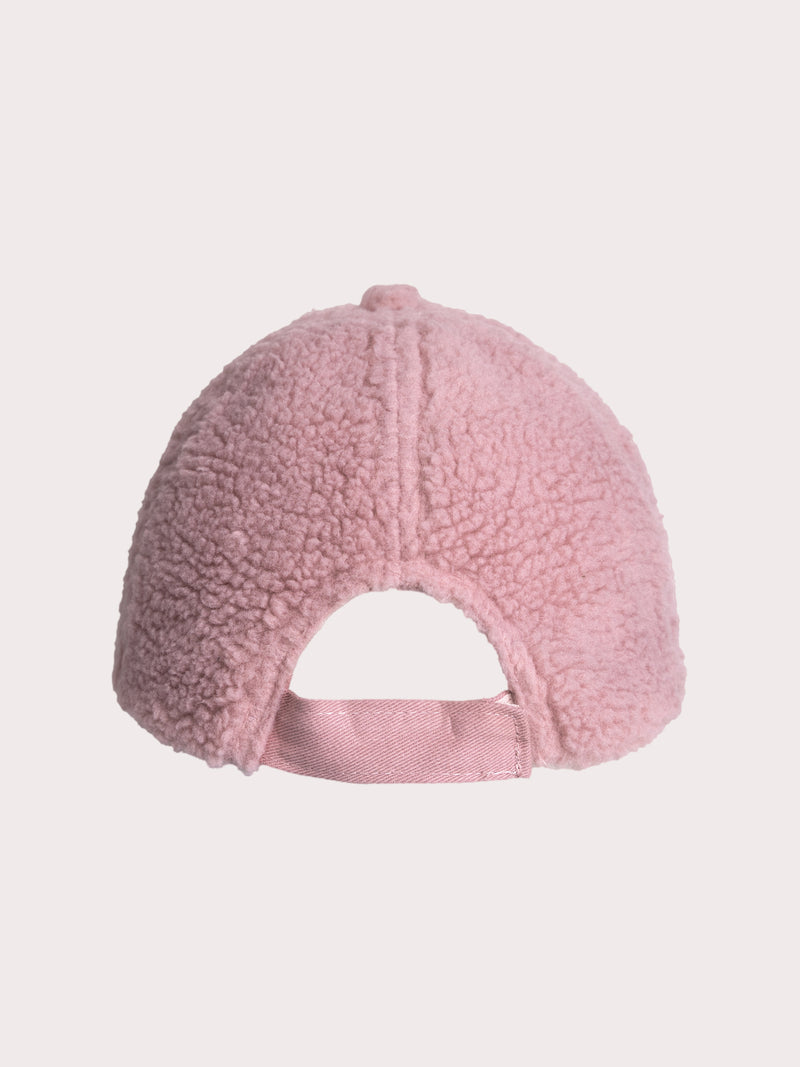 Gorra rosa con efecto oveja para niñas