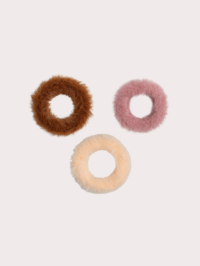 Set de 3 Gomas de Pelo de Malla Suave para Niñas