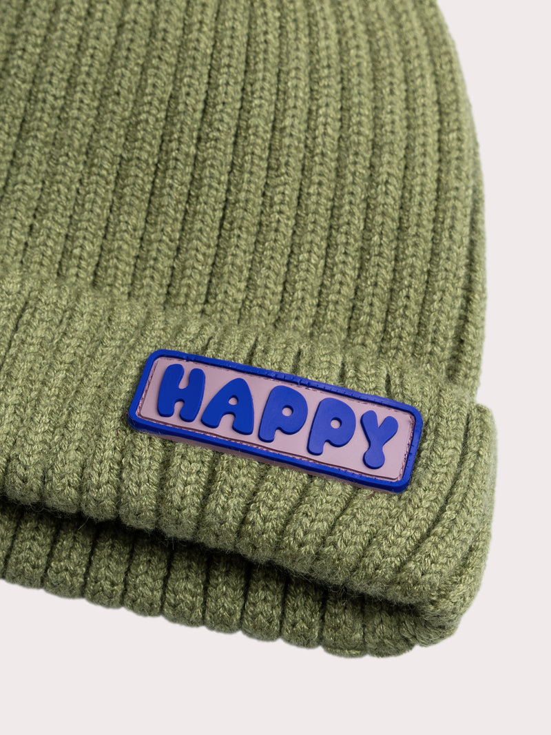 Gorro kaki con ribete para niño
