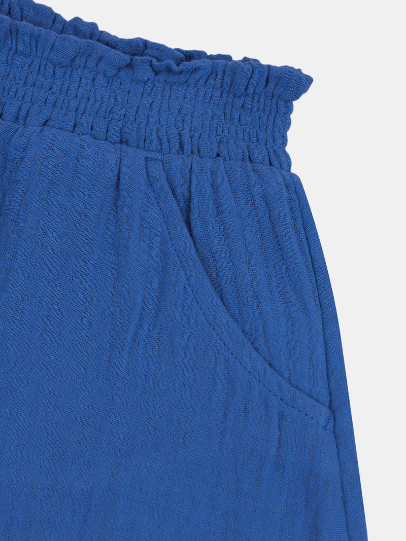 Pantalones cortos azul marino con bolsillos para chicas
