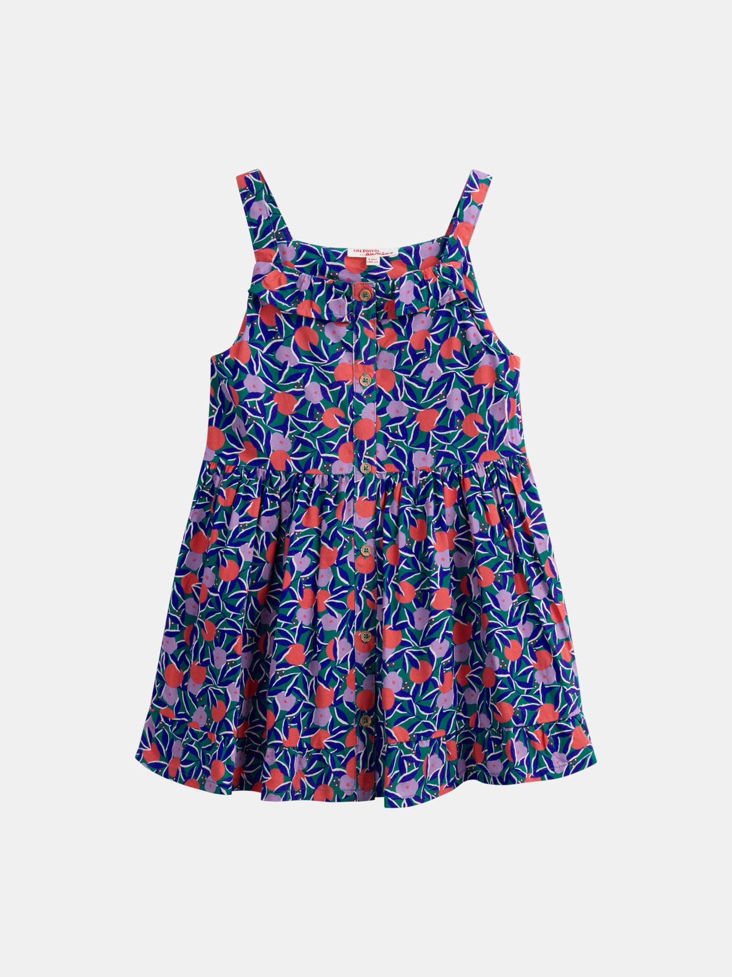 Robe à bretelles et imprimé floral pour fille