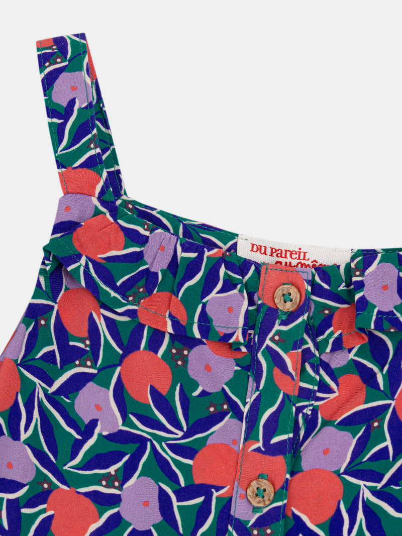 Vestido sin mangas con estampado floral para niñas