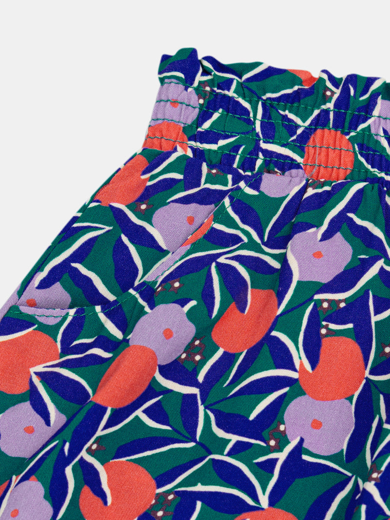 Shorts con estampado floral para niñas
