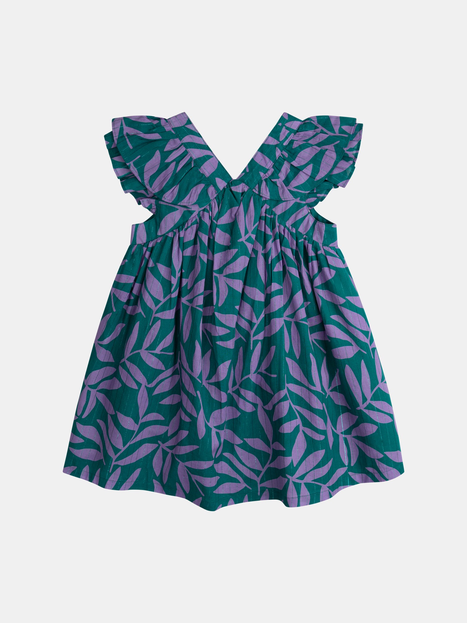 Robe verte à imprimé floral pour fille