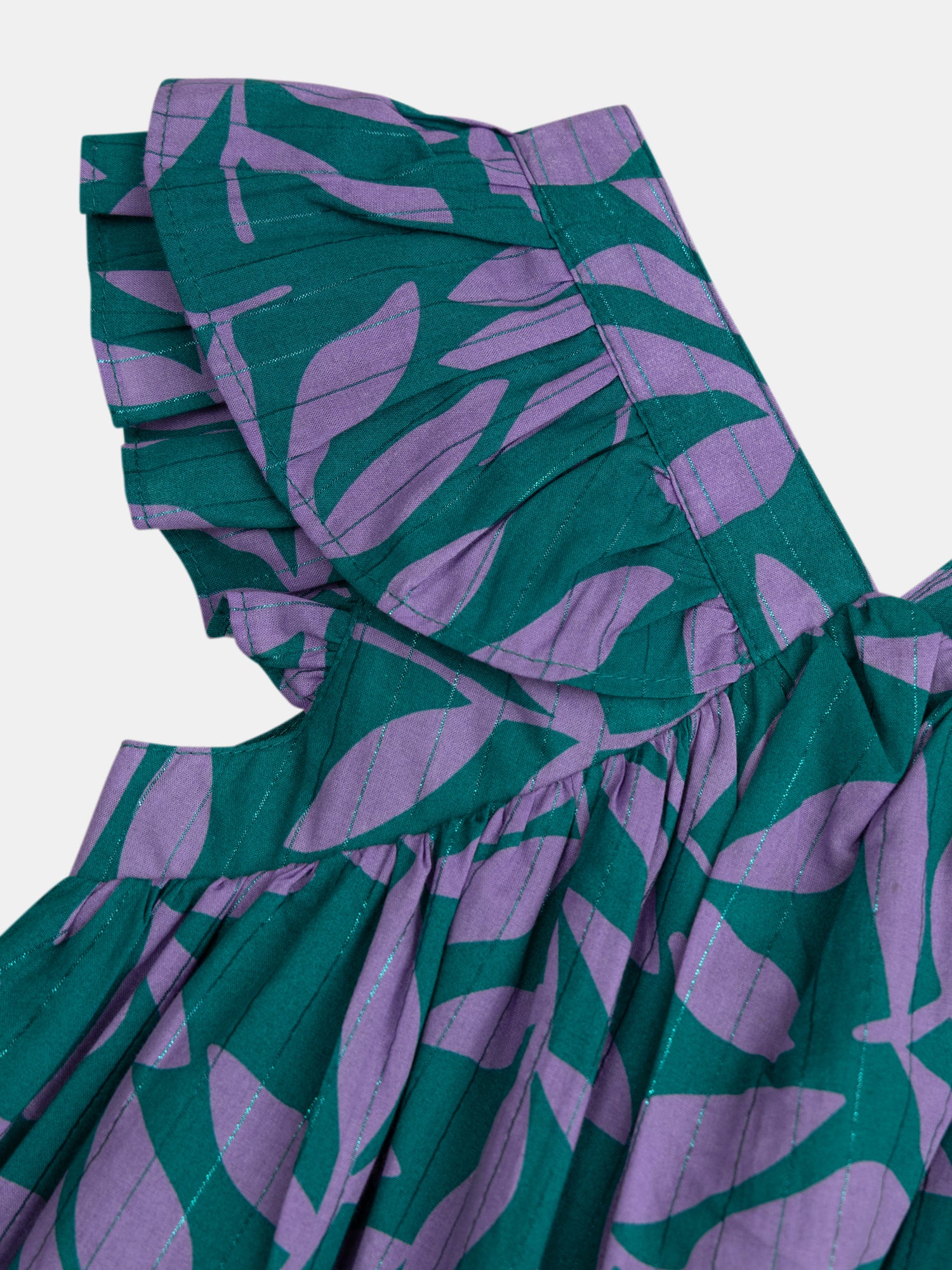 Robe verte à imprimé floral pour fille