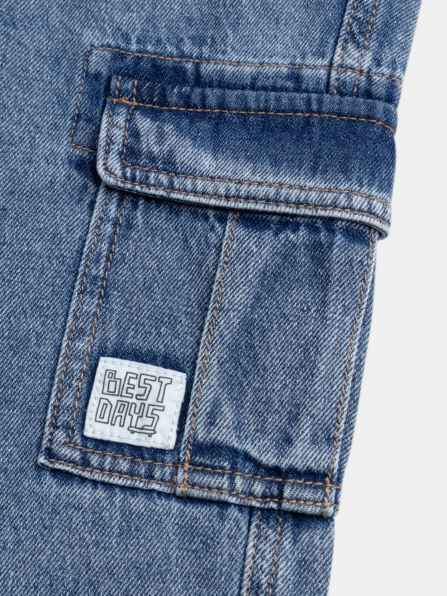 Pantalones cargo de denim para niños
