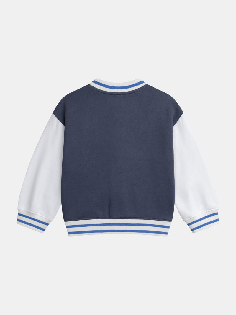 Teddy azul con parche D para niños