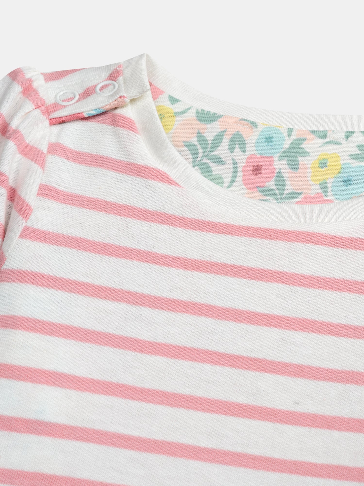Camiseta reversible con motivo de flores en pastel para bebé niña