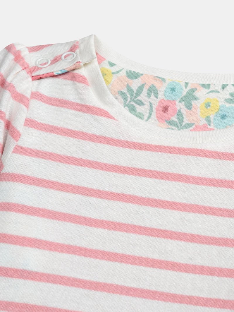 Camiseta reversible con motivo de flores pastel para bebé niña