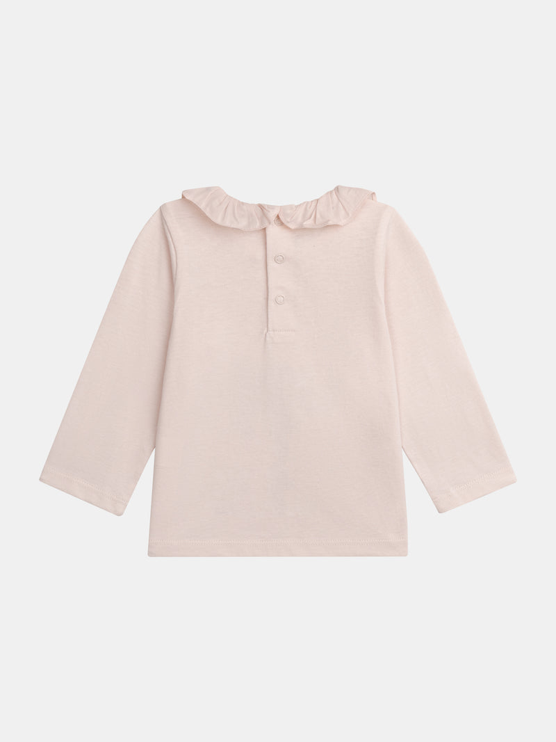 Bralette de Cuello Volante Rosa Pálido para Bebé Niña