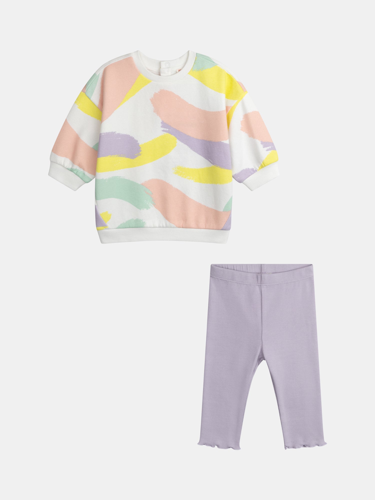 Conjunto impresa colorido para bebés