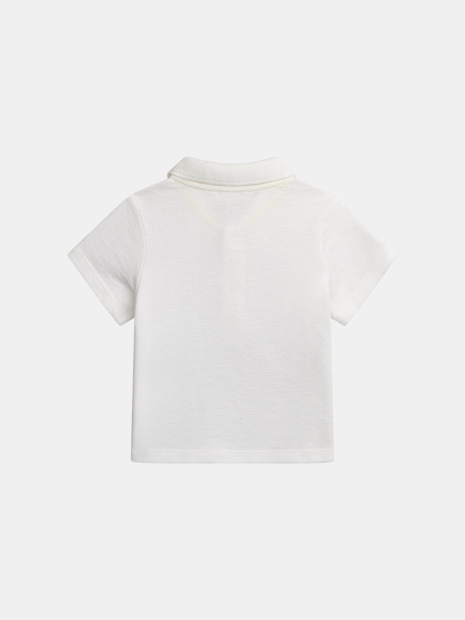 Polo ecru con bordado de palma para bebé niño
