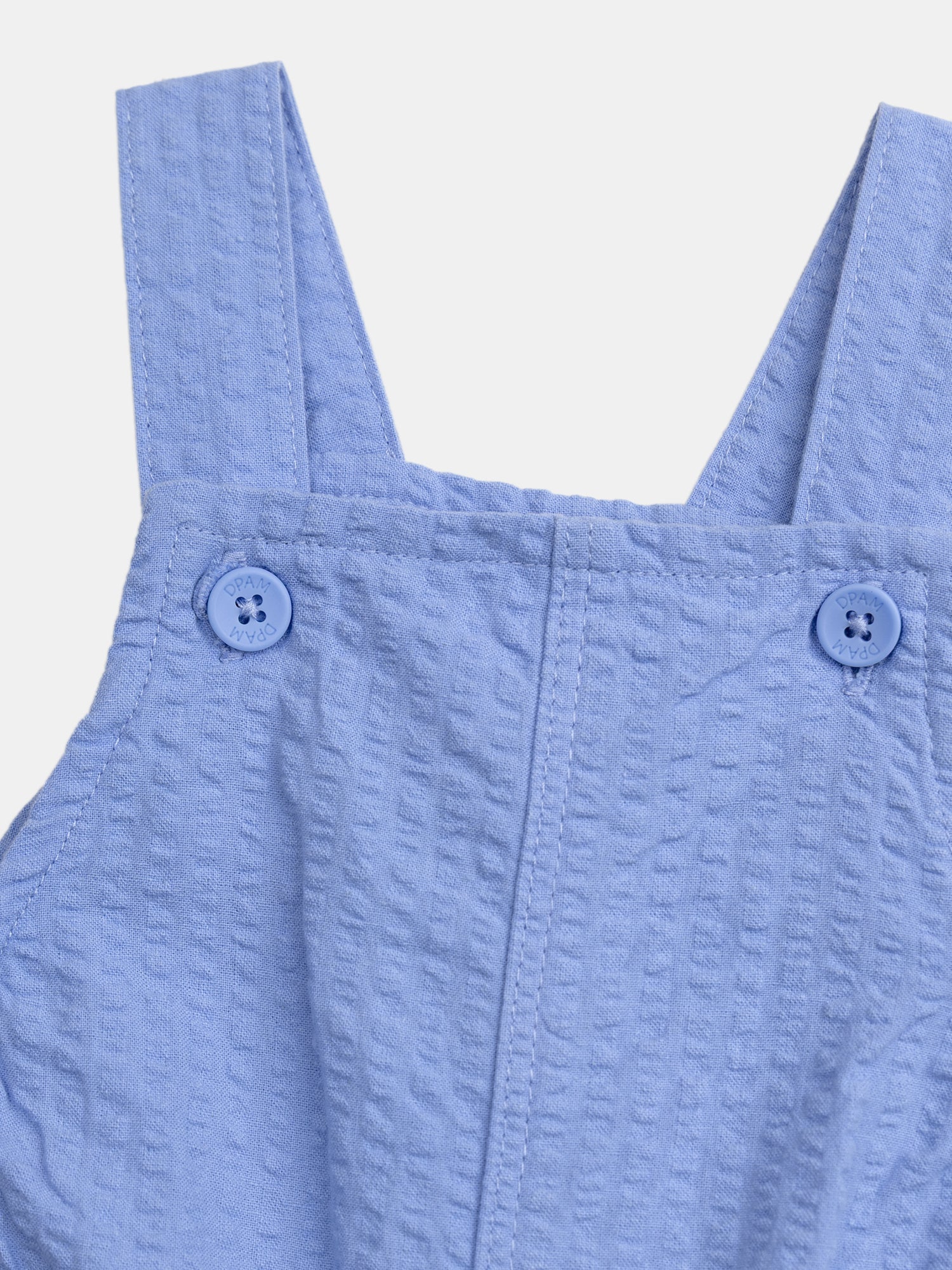 Pantalones cortos de bib azul para bebé niño