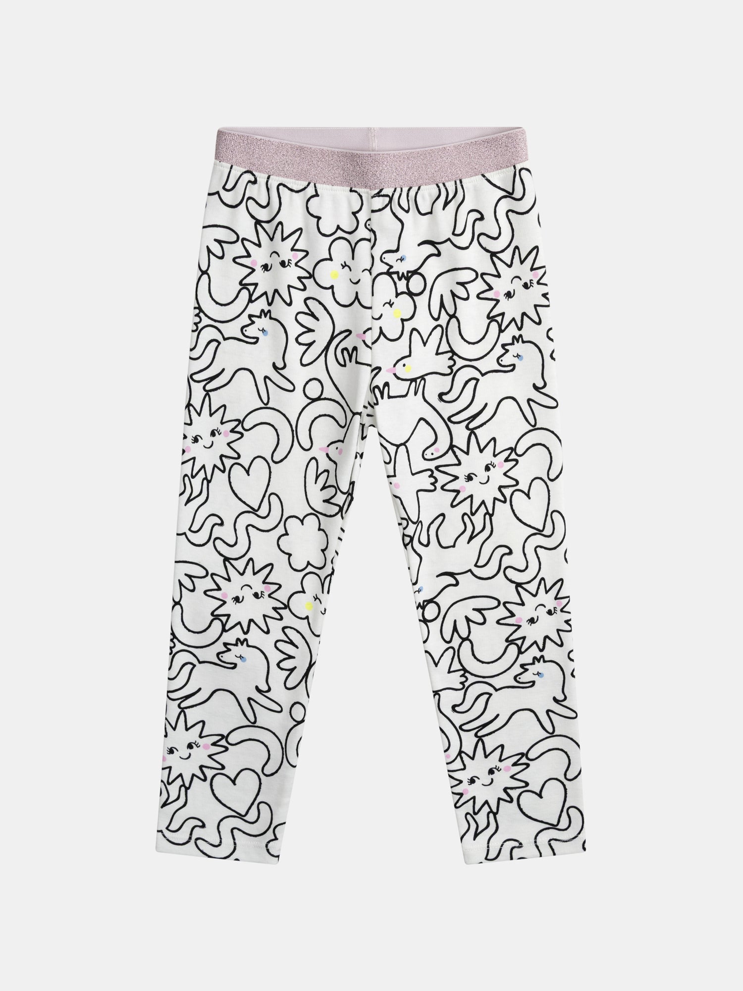 Pijama largo crema con estampado integral "DREAM" para niña