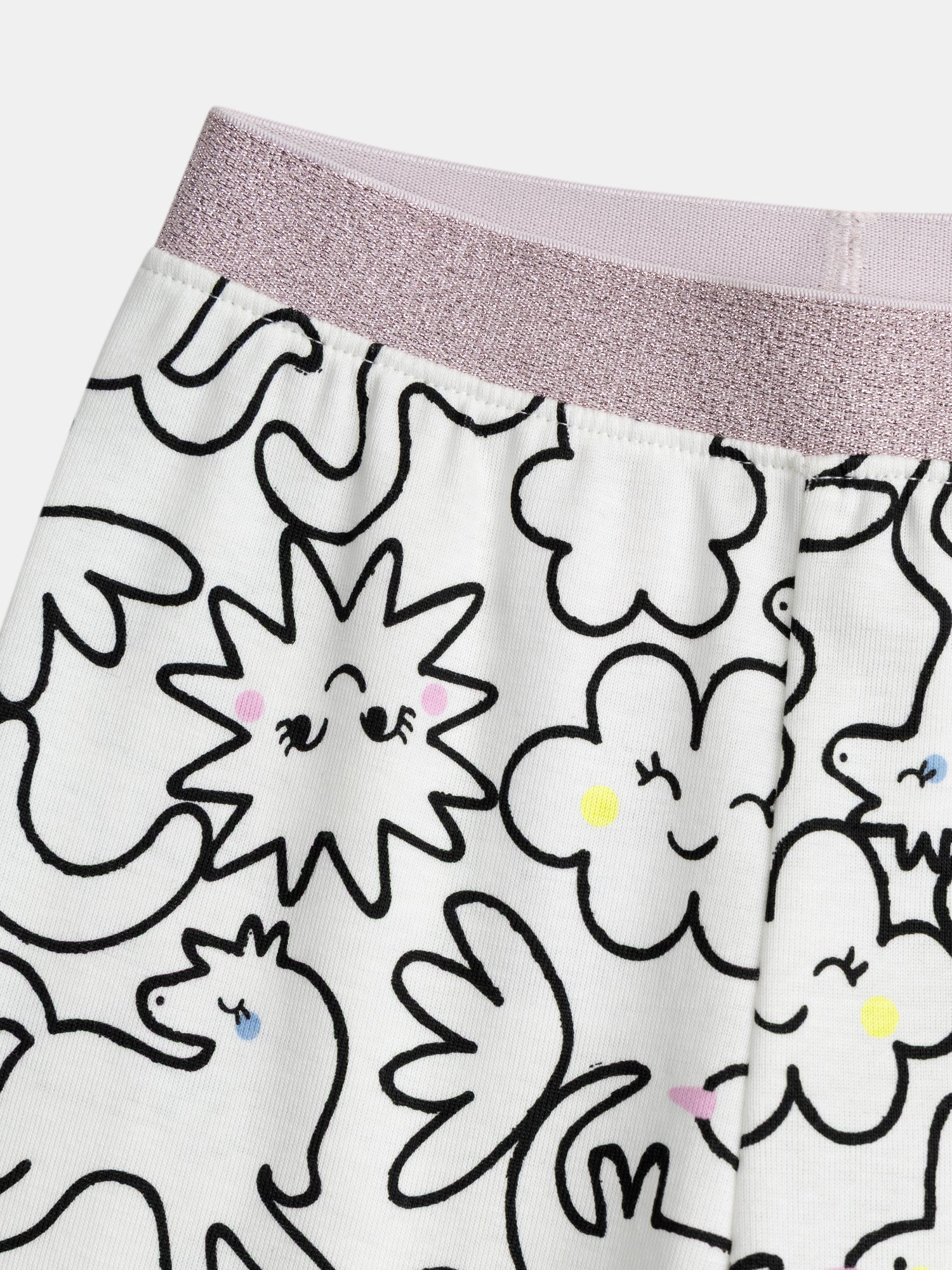 Pijama largo crema con estampado integral "DREAM" para niña