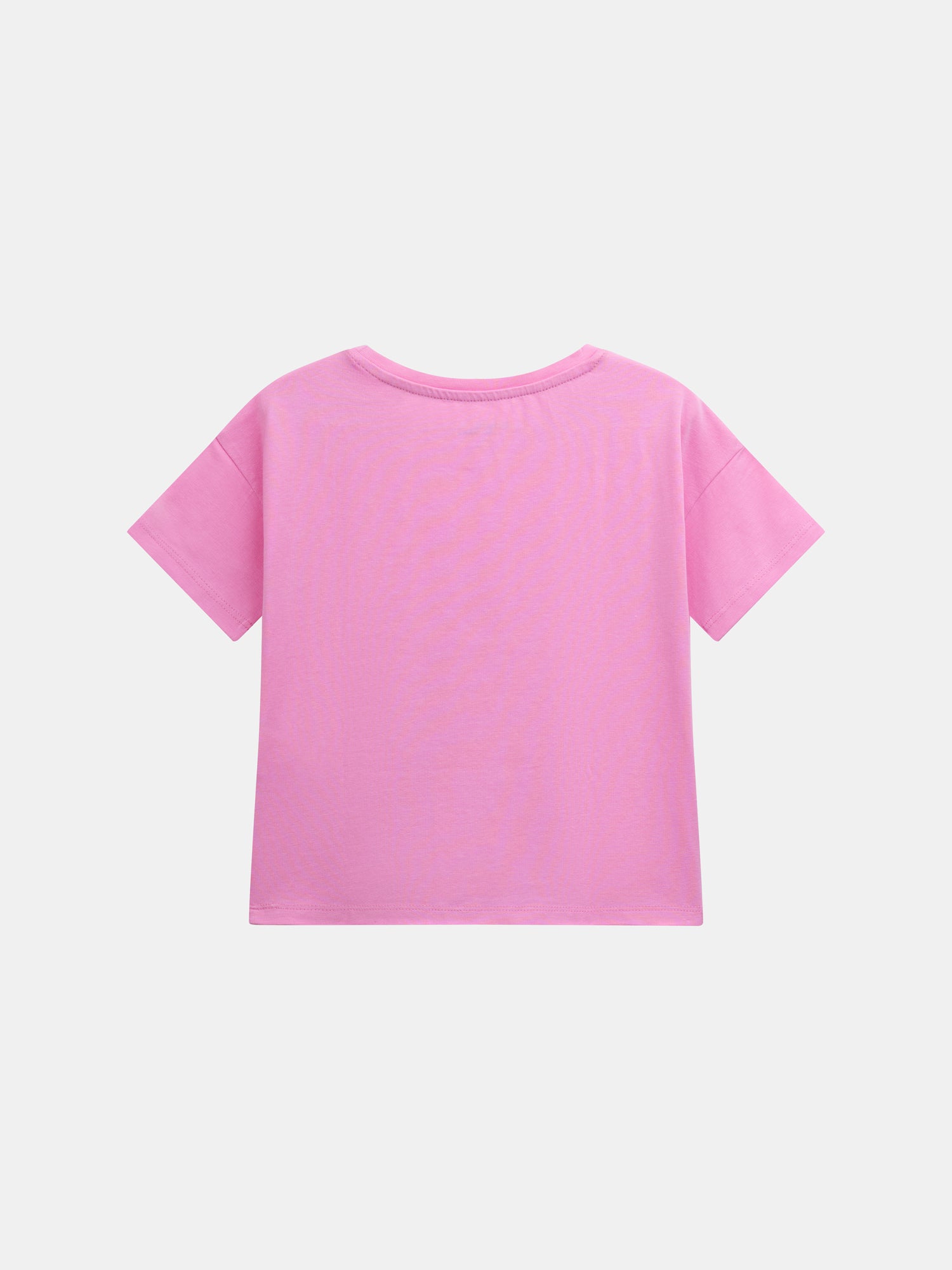 Pijama corto rosa con estampado "Playa Fiesta" para niña