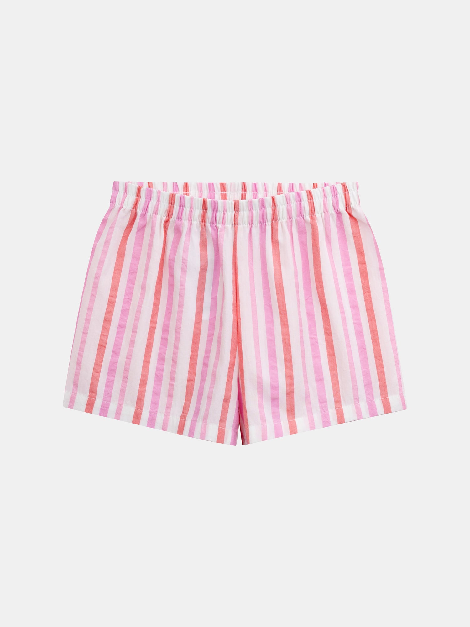 Pijama corto rosa con estampado "Playa Fiesta" para niña