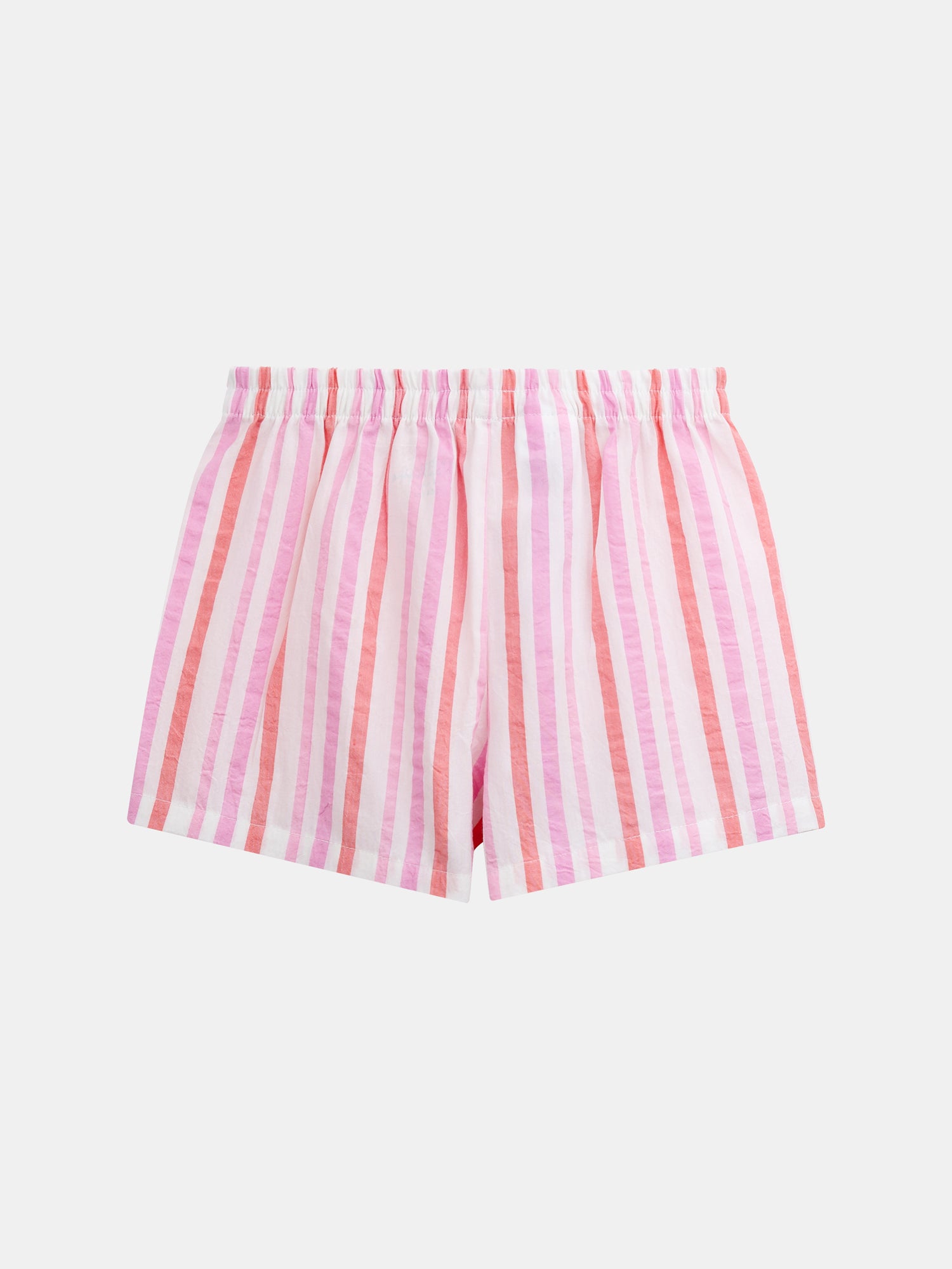 Pijama corto rosa con estampado "Playa Fiesta" para niña