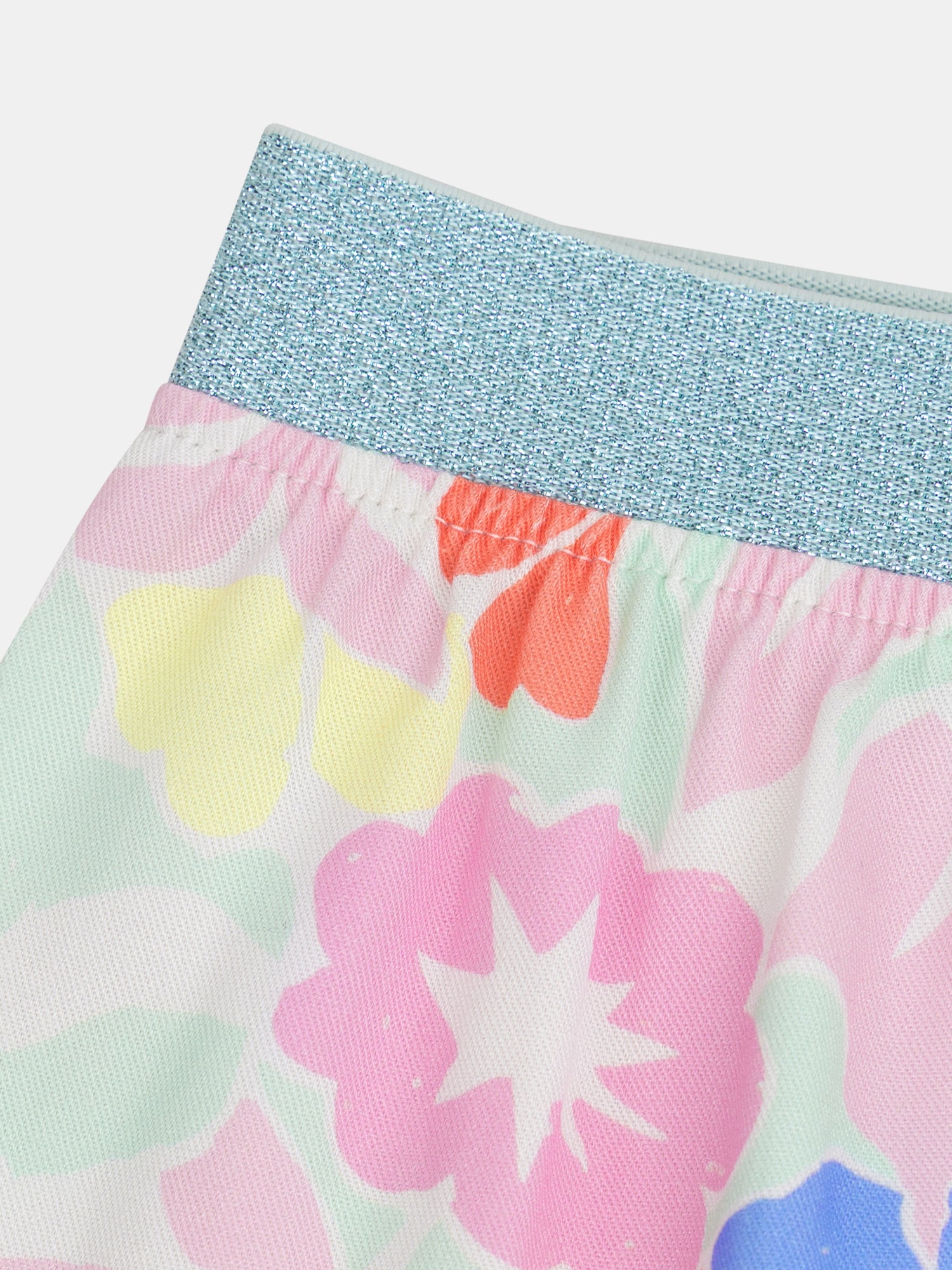 Pijama corto fosforescente impreso "Exotic Mood" para niña