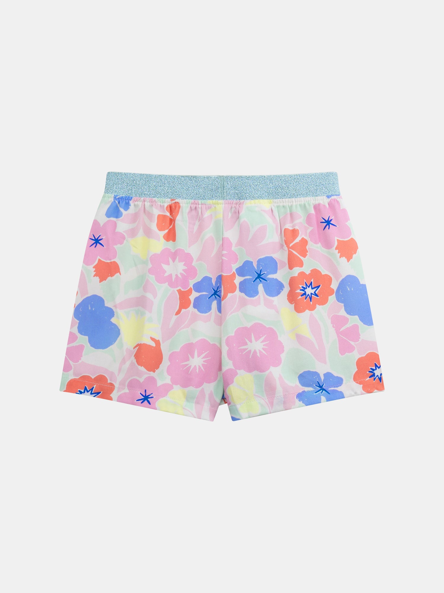 Pijama corto fosforescente impreso "Exotic Mood" para niña