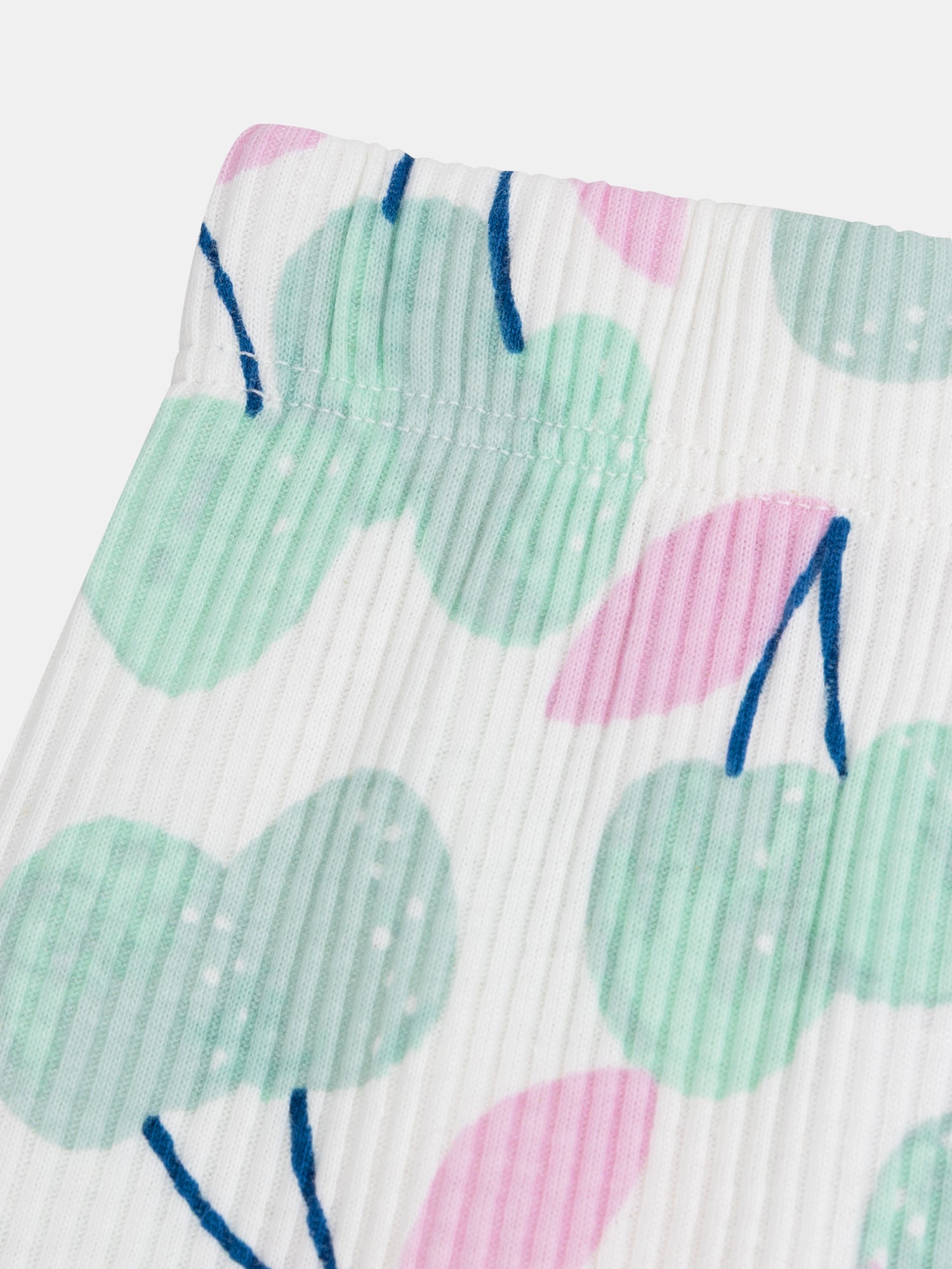 Pijama corto con tirantes y estampado de "Cerezas Pastel" para niña