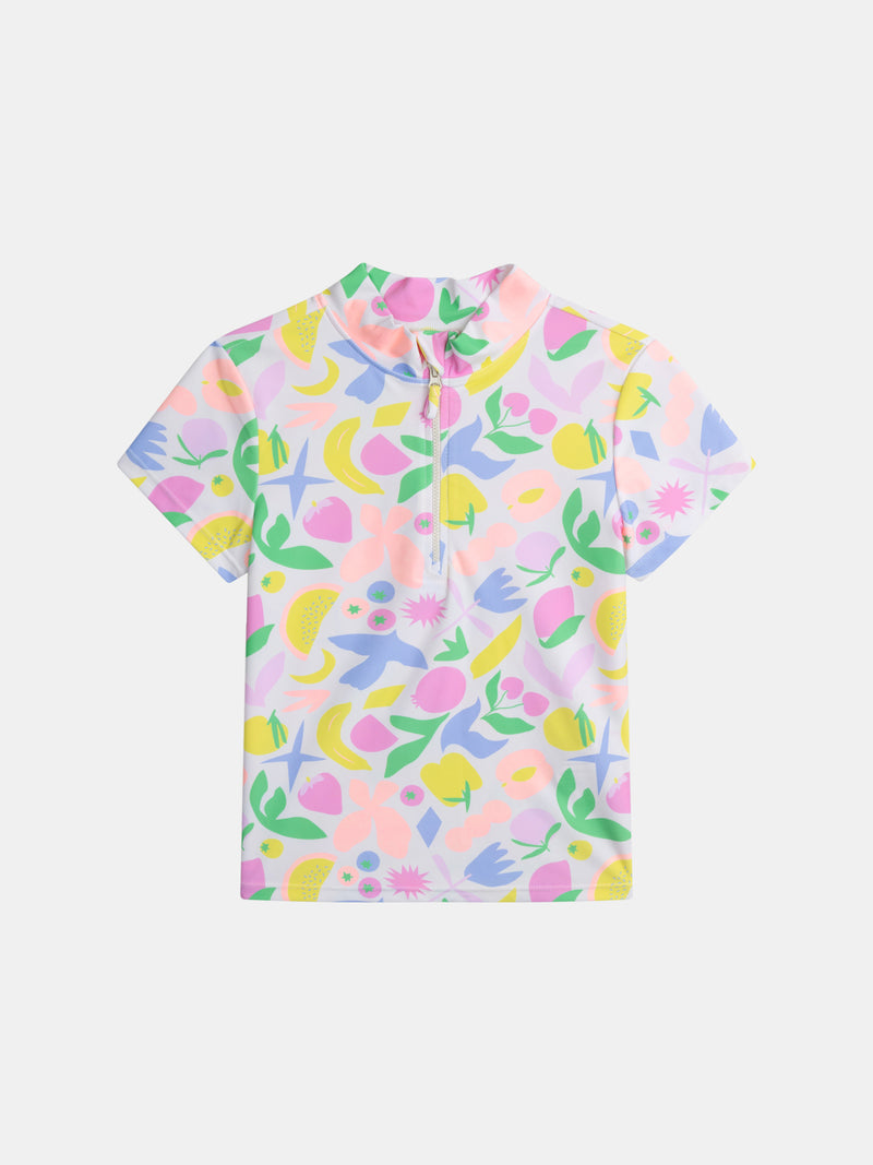 Conjunto de baño UPF 50+ 2 piezas con estampado colorido para niña