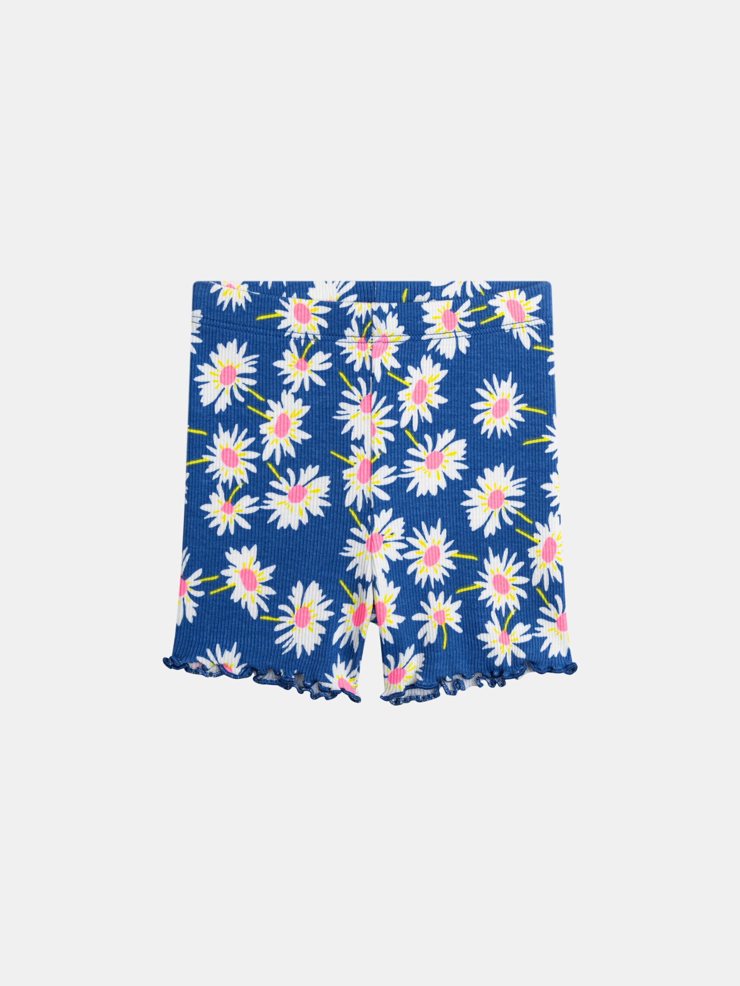 Cycliste bleu à fleurs pour bébé fille