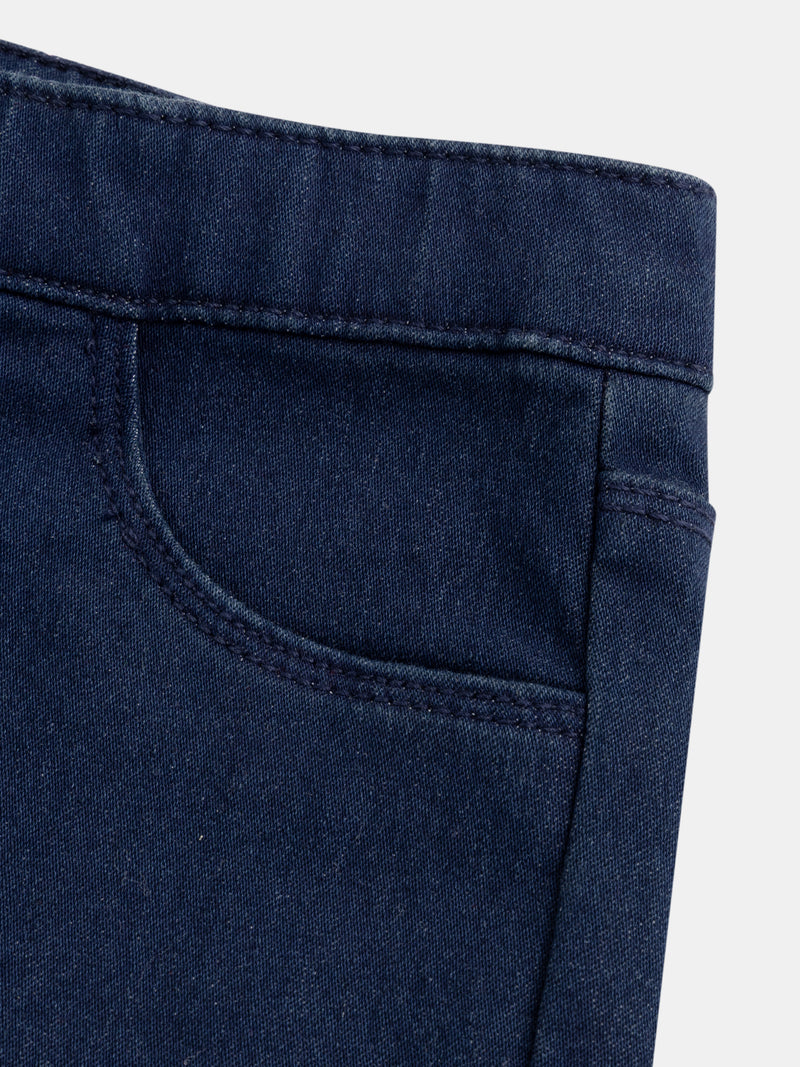 Pantalones de jogging de denim azul oscuro para niñas