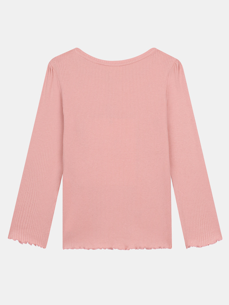 Tee Shirt Manches Longues Rose