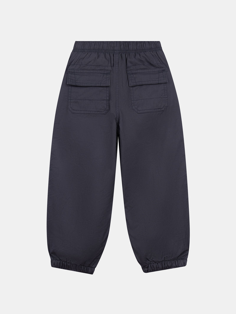 Pantalones grises forrados calientes para niño