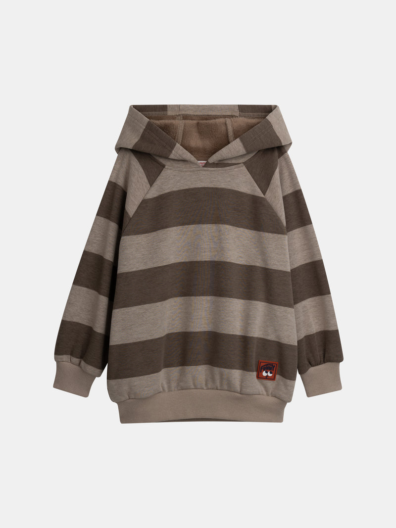 Sudadera rayada con capucha para niños