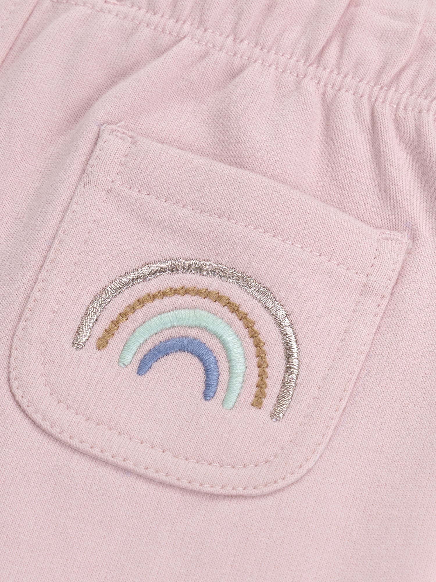 Conjunto de sudadera y pantalón rosa "RAINBOW" para niña