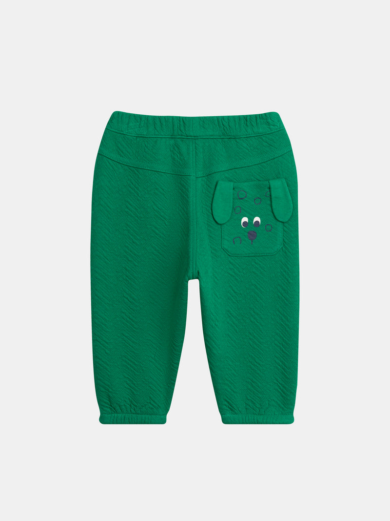 Pantalones verdes "ARTY SCHOOL" para bebé niño