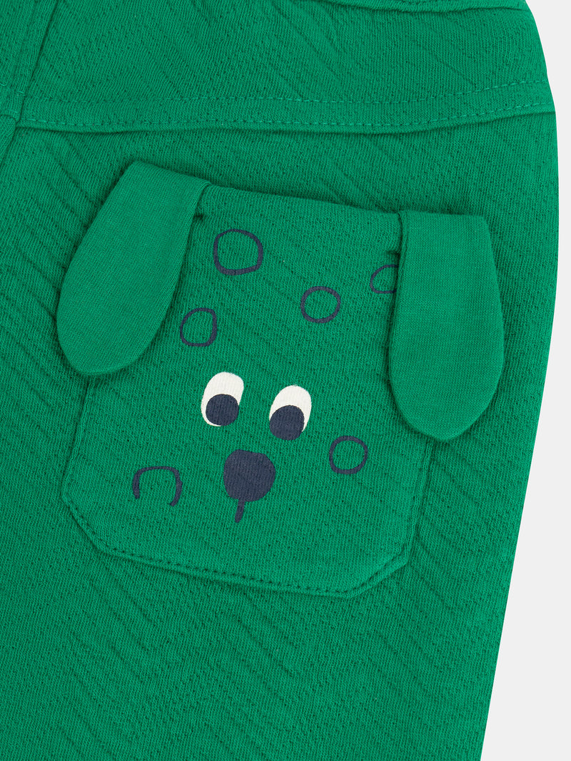 Pantalones verdes "ARTY SCHOOL" para bebé niño