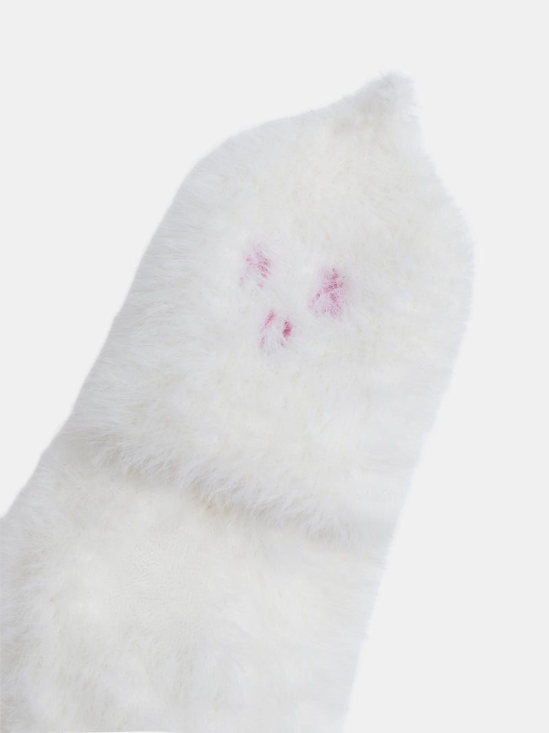 Mouffles écrus pour filles