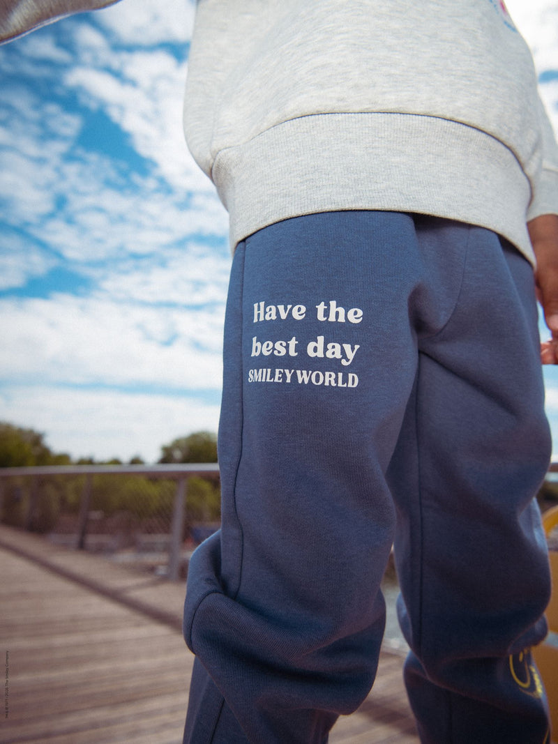 Jogging azul con estampado SMILEYWORLD para chicos