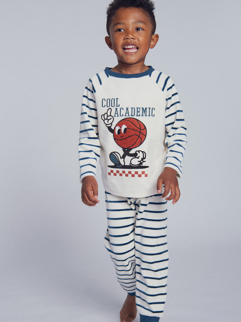 Pyjama 2 pièces en velours phosphorescent "Cool Academic " pour enfant garçon