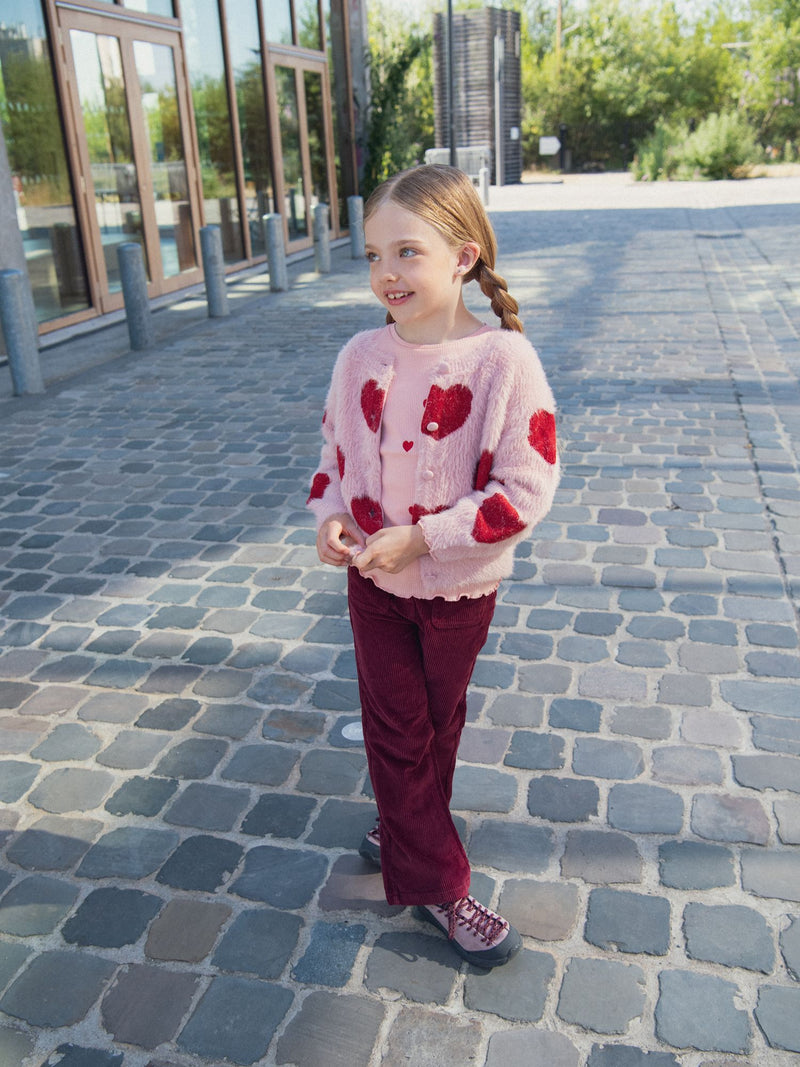 Pantalon prune à poches pour fille