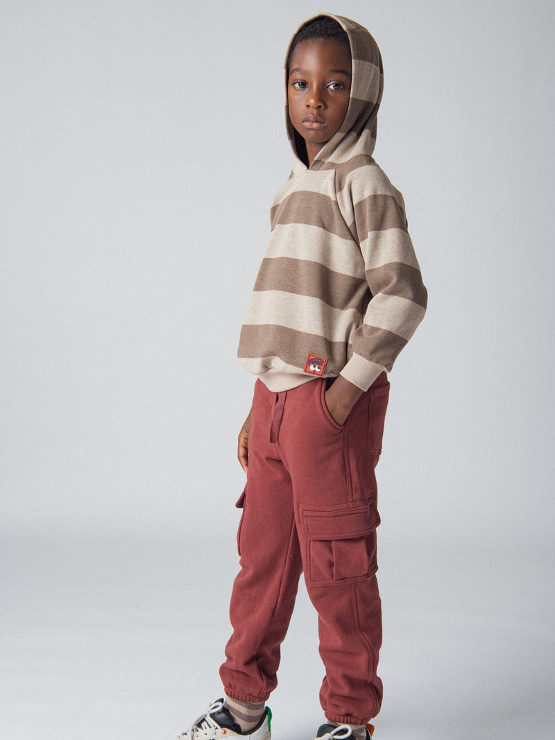 Sudadera rayada con capucha para niños