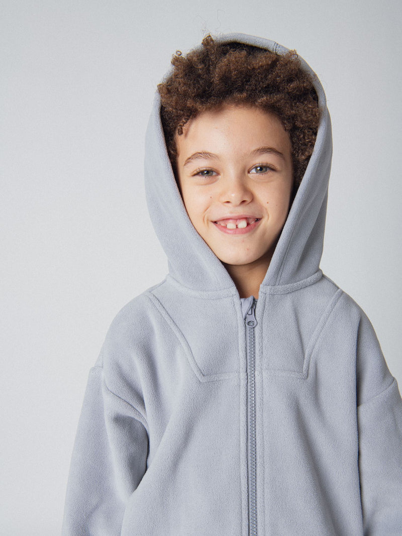 Chaleco de polar gris azulado para niños