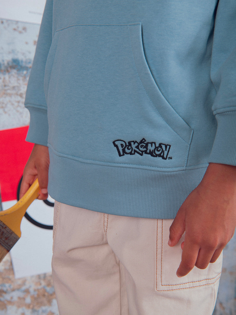 Sudadera azul con insignia Pokémon Mewtwo