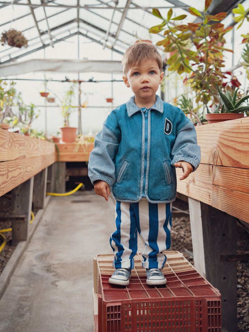 Bomber de denim con parche "D" para bebé niño