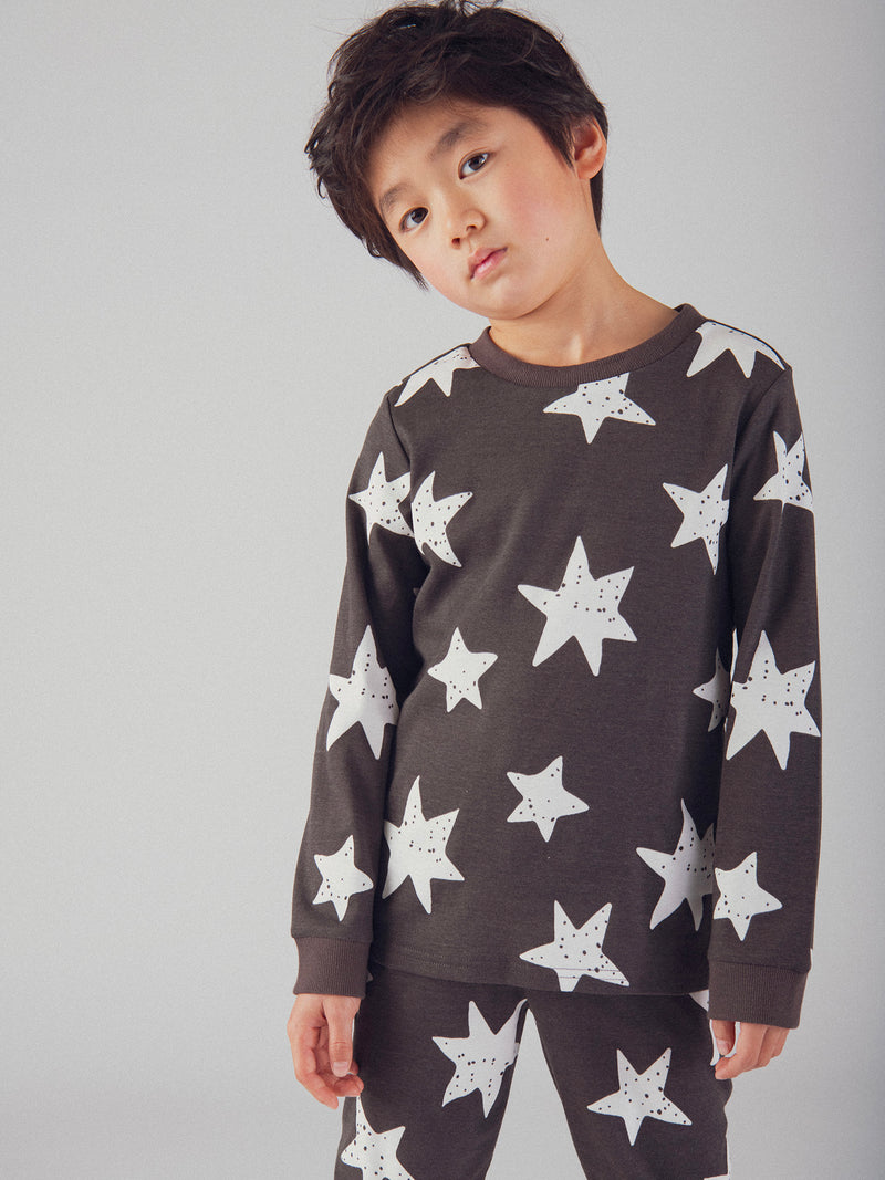 Pyjama phosphorescent avec imprimé intégral étoilé pour enfant garçon