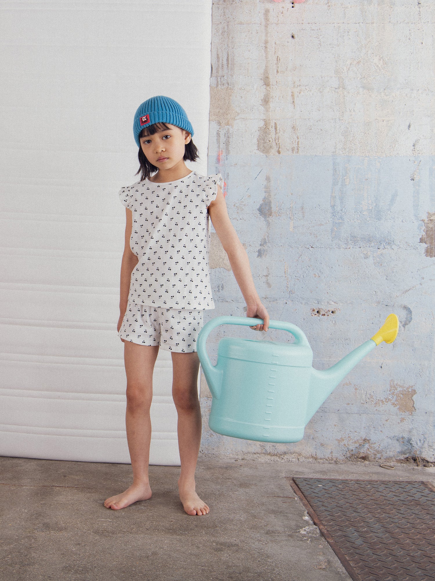 Pijama corto estampado "CERISE" para niña