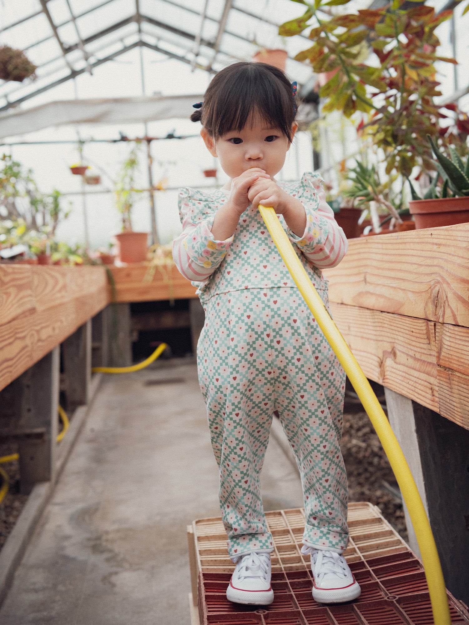 T-shirt réversible motif fleurs pastel pour bébé fille