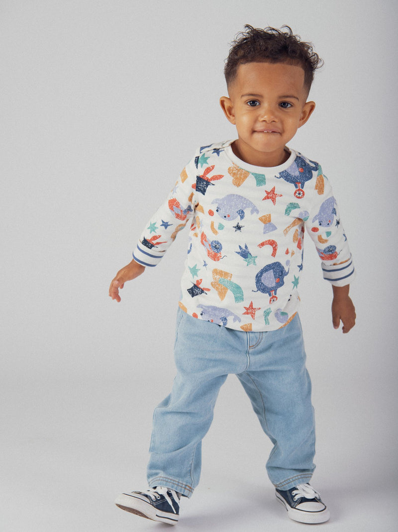 Camiseta reversible con motivo de circo para bebé niño